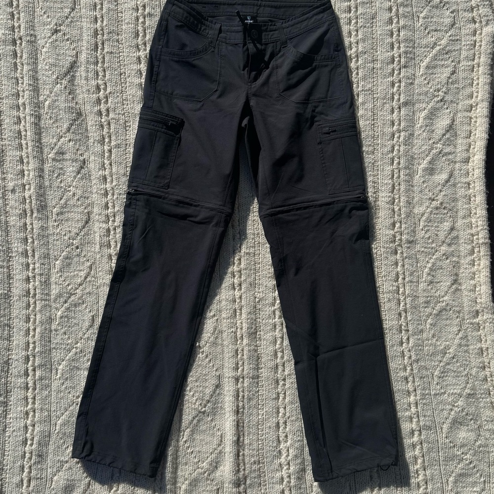Kuhl Women’s Horizon Convertible Hiking Pants, Dark Charcoal Grey, Size 4